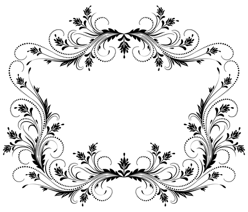 Floral ornaments frame design vector 01