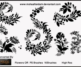 Flower or Decorative Photoshop Brushes