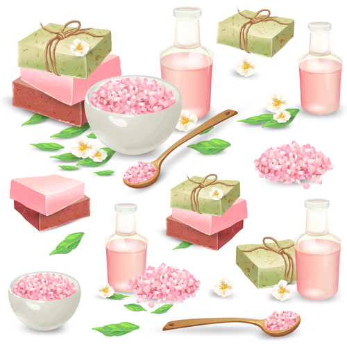 Food with gift boxs vector