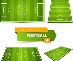Football field design illustration vector 01
