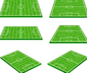 Football field design illustration vector 03