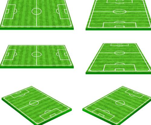 Football field design illustration vector 03