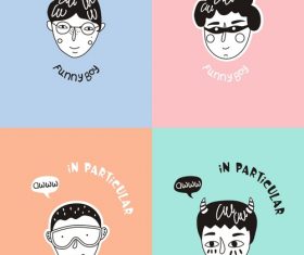 Funny cartoon character avatar vector