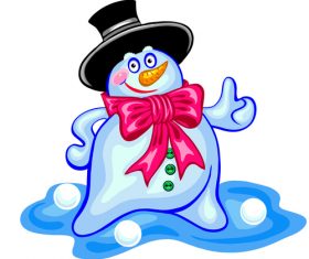 Funny cute snowman design vector