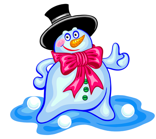 Funny cute snowman design vector