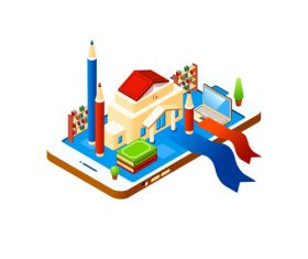 Future Technology Network School Online Learning vector