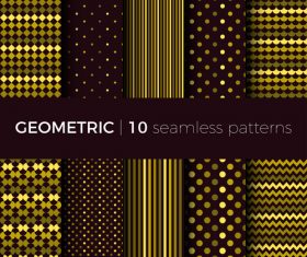 Geometric seamless pattern golden vector
