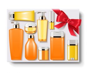 Gift Box with Cosmetics vectors