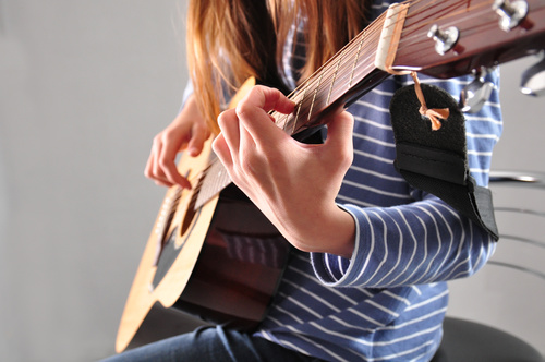 Girl guitar musical performance Stock Photo 04
