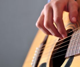 Girl guitar musical performance Stock Photo 05