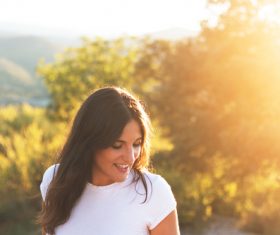 Girl in t shirt Stock Photo