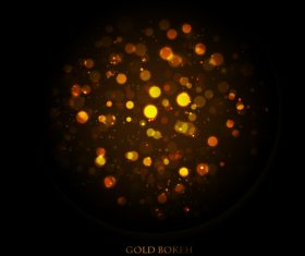 Golden bokeh vector background 01