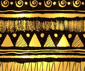 Golden border decor vectors