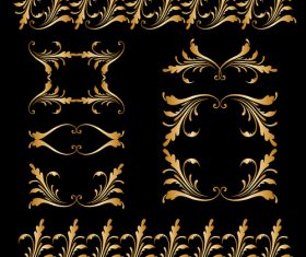 Set of knots borders elements vector 01 free download