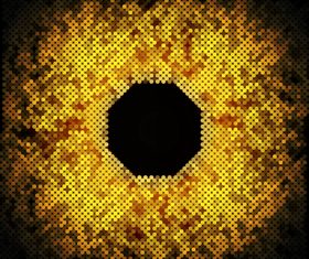 Golden neon frame background vector