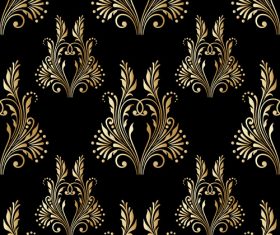 Golden ornament seamless vector pattern 01