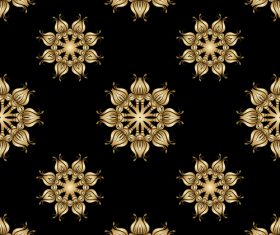 Golden ornament seamless vector pattern 03