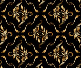 Golden ornament seamless vector pattern 04