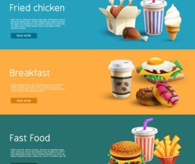 Gourmet advertisement banner material vector