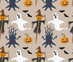 Halloween seamless pattern vector design 03