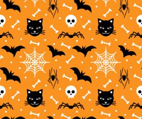 Halloween seamless pattern vector design 04