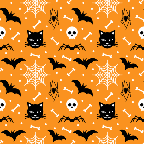 Halloween seamless pattern vector design 04