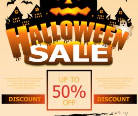 Halloween special offer sale poster vector 02