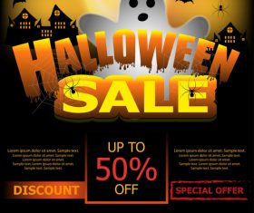 Halloween special offer sale poster vector 03