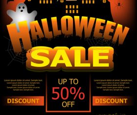 Halloween special offer sale poster vector 04