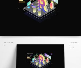 Hand drawn letter R element design vector