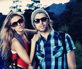 Happy young people outdoors Stock Photo