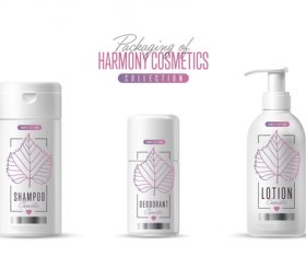 Harmony cosmetics packaging design vector 01