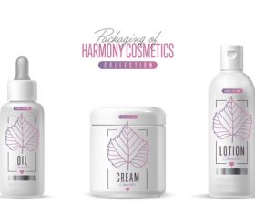 Harmony cosmetics packaging design vector 02