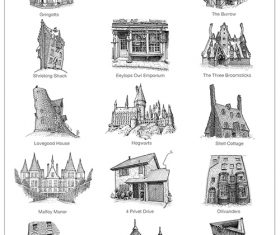 Harry Potter Cartography Photoshop Brushes