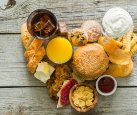 Heart-shaped display fast food Stock Photo 02