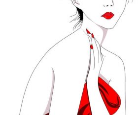 Illustration character beauty vector