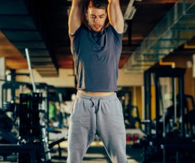 In the gym Fitness young men Stock Photo 01