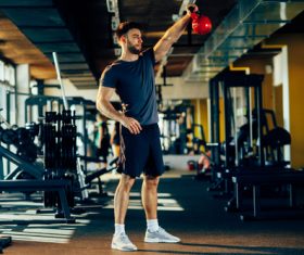 In the gym Fitness young men Stock Photo 02