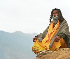 Indian Yoga Master Stock Photo