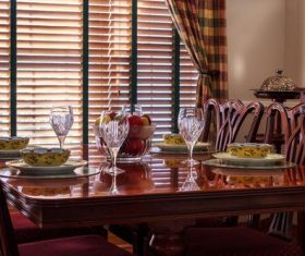 Indoor dining table Stock Photo 04