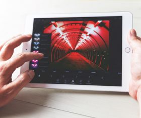 Ipad edit Stock Photo