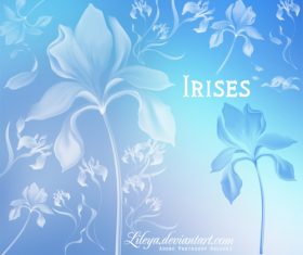 Irises Photoshop Brushes