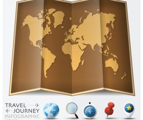 Journey World Map Travel vector 03