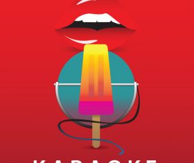Karaoke party poster template vectors 02