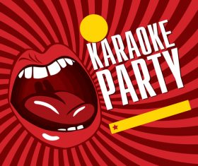 Karaoke party poster template vectors 05