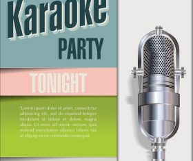 Karaoke party poster template vectors 07