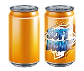 Lemon soft drink backage vector