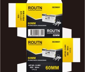 Lock packaging vector