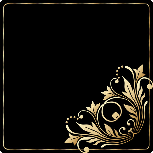 Luxury frame with floral decor vectors 02