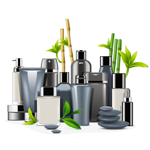 Male Cosmetics design vectors material